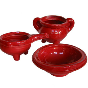 Red revisited bowls and plates by Bas Warmoeskerken