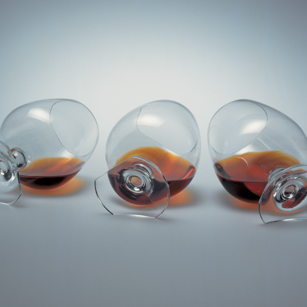 Orange liquor glass by Martí Guixé