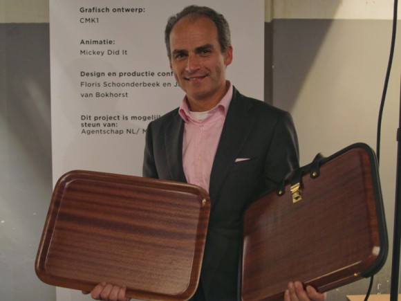 Jean-Pierre Bienfait, CEO of Makro with Briefcase by Studio Droog 