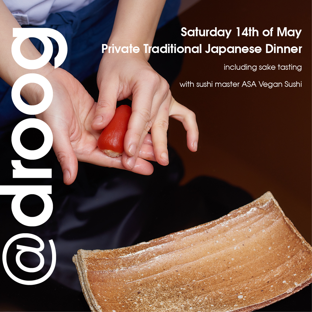 SOLD OUT: Saturday 14 may: private traditional japanese dinner with ASA Vegan Sushi